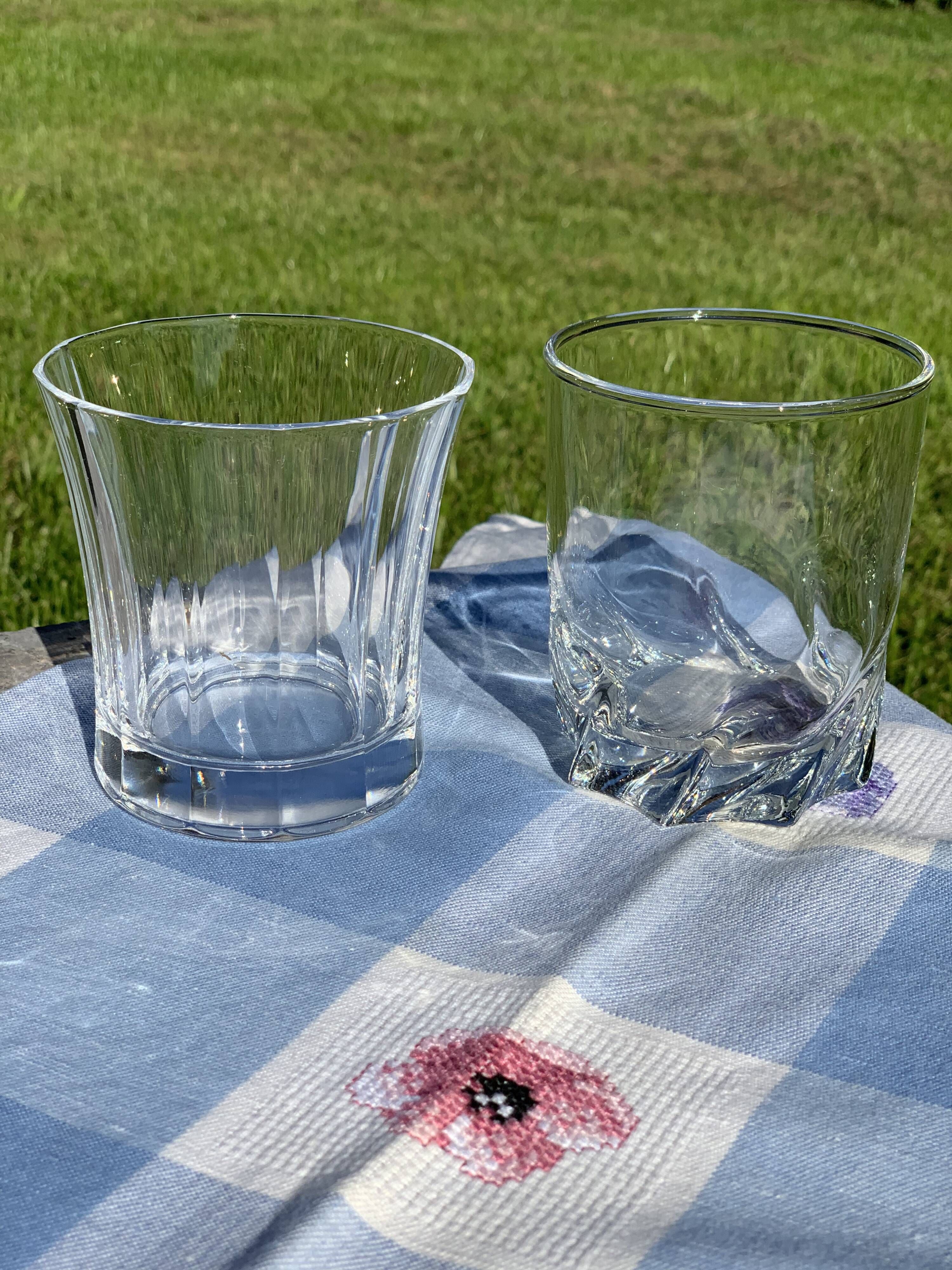 Set of 7 old whisky glasses, matching models.