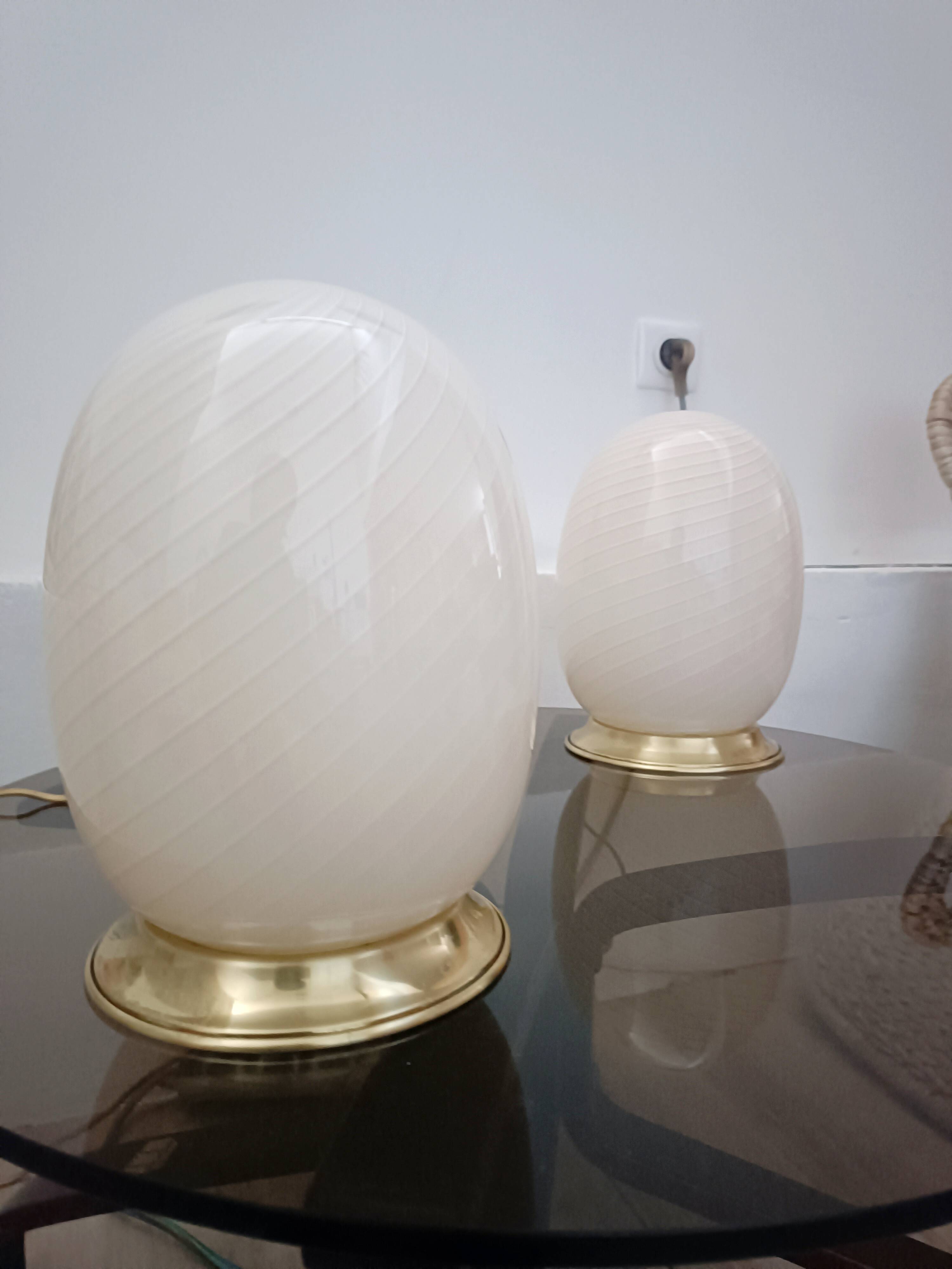 Paire de lampes verre de Murano 1970s