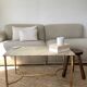 Brass and marble coffee table