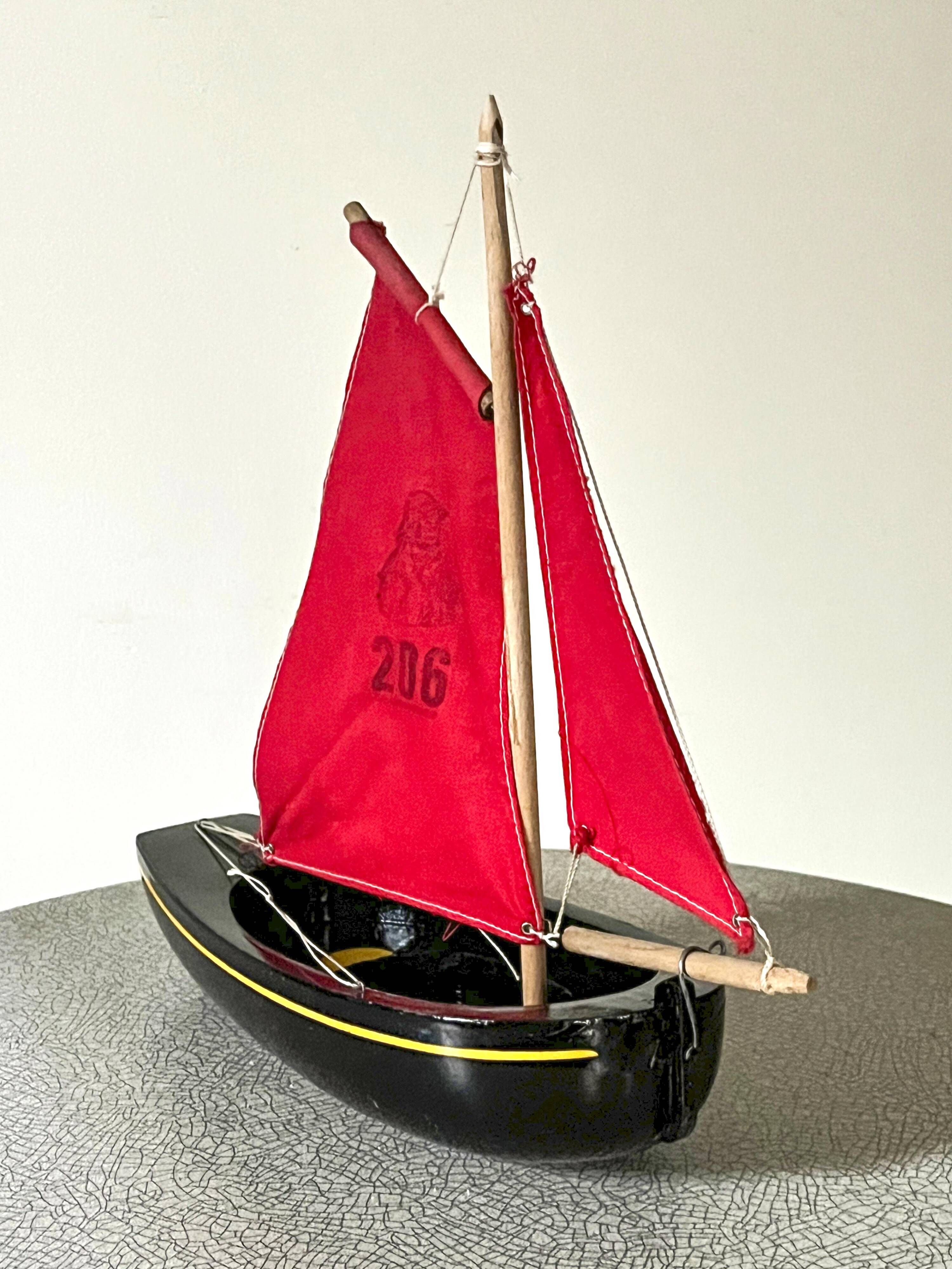Tirot brand basin sailboat, model 206, vintage toy.