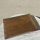 Chrome mirror tray and vintage wood 1940 / 50