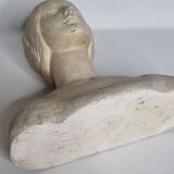Patinated plaster bust of an unknown princess, Renaissance style after Francesco Laurana, 23 cm