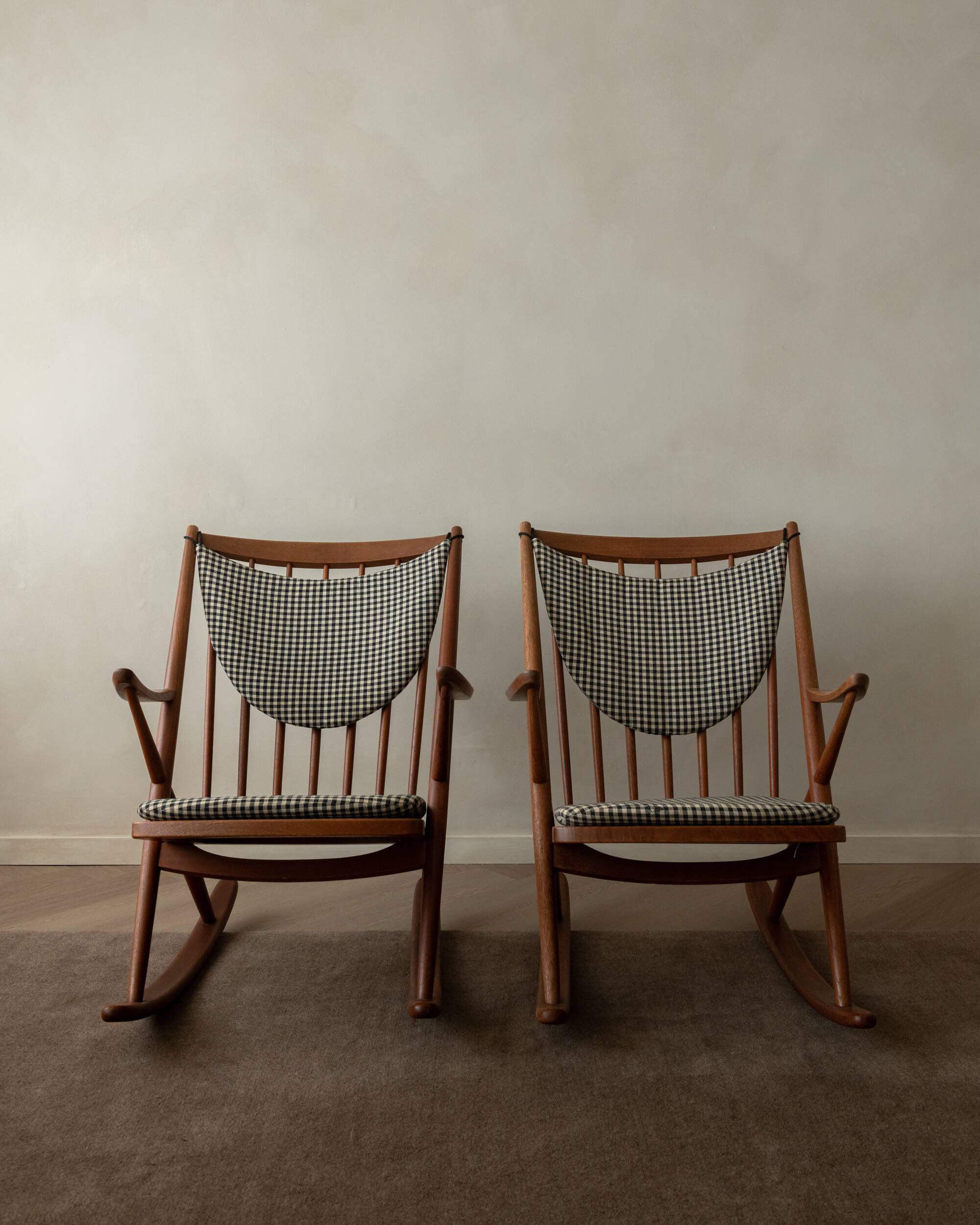 Set of 2 Danish Teak Rocking Chairs Model 182 Frank Reenskaug 1950s