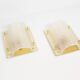 Set (2) of 1970s German brass and glass wall lights by WKR