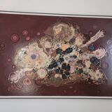 Tableau en laque émaillée