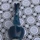 Vase, soliflore in wash-glazed ceramic, shades of blue, Vallauris style, vintage design