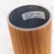 Temde Mid-Century Ceiling Light with dark charcoal silk shade and wooden center column