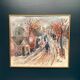 Original Swedish Oil On Panel – “Bygatan” By Kai Nielsen – Signed