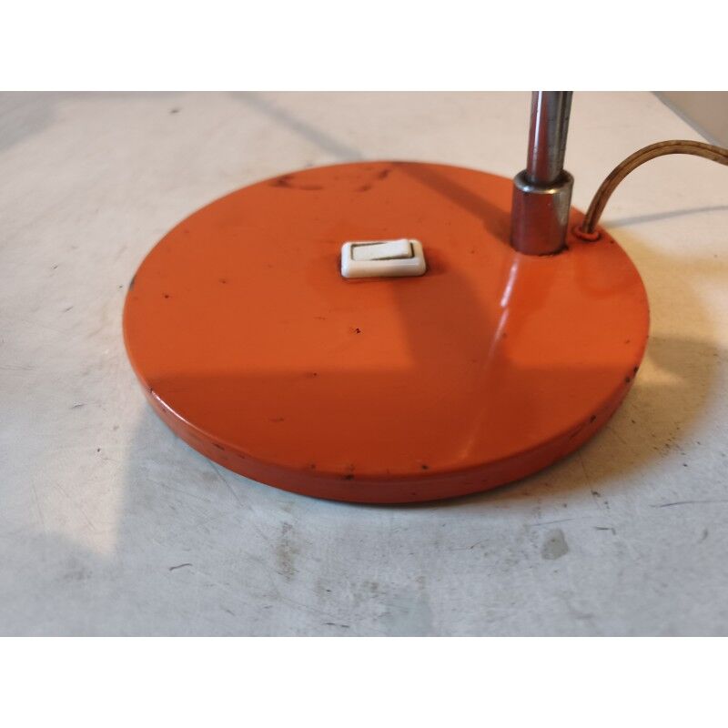 Vintage orange metal lamp