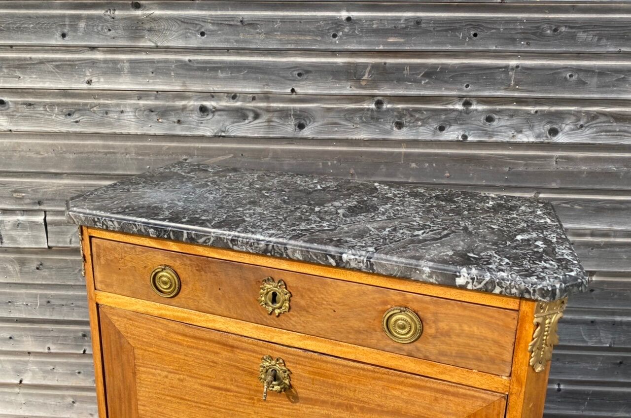 Mahogany Secretary Period Transition XVIII Eme Century