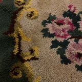 Round vintage wool rug 145cm