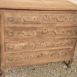 Large stripped oak chest of drawers