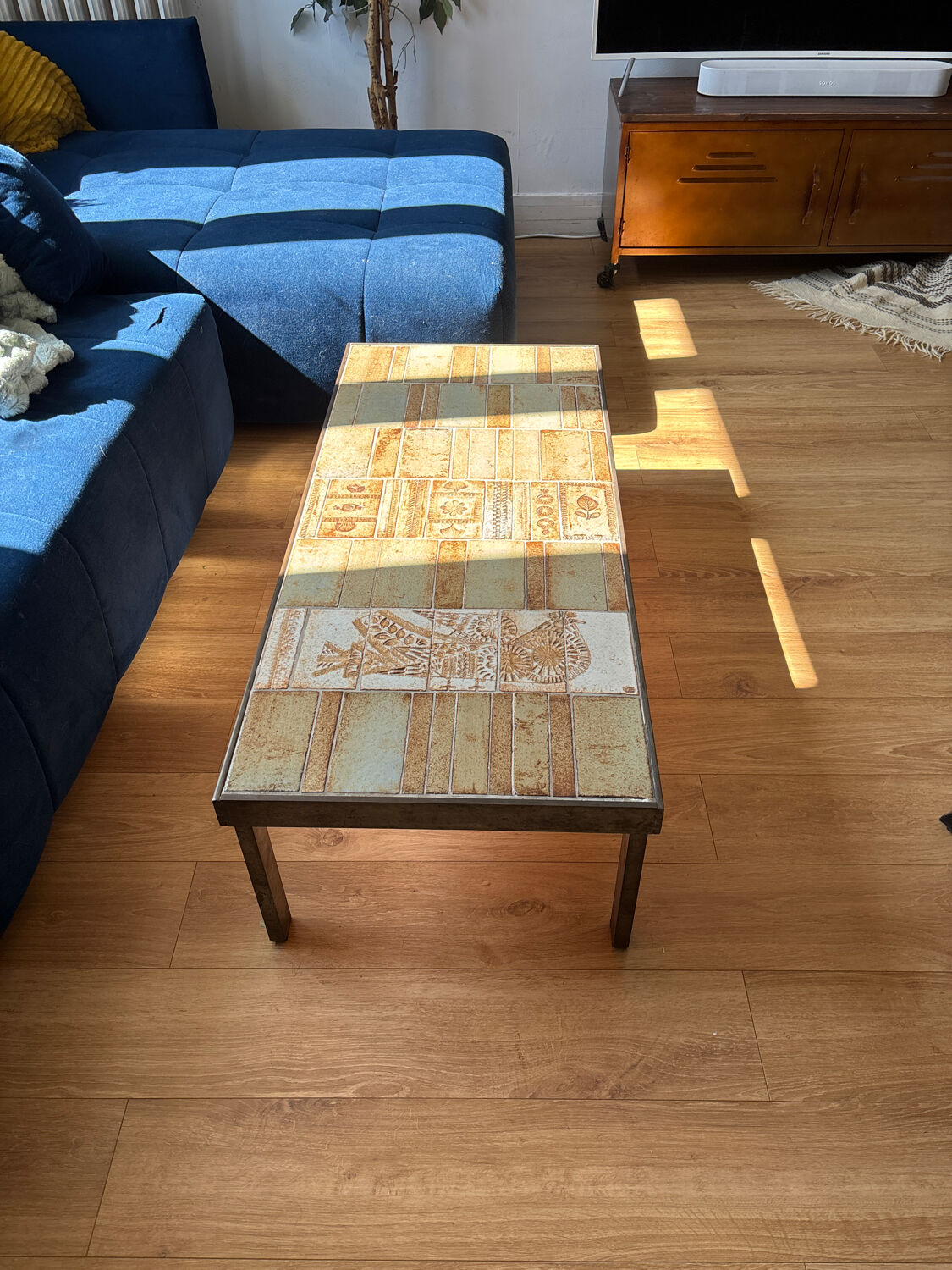 Signed Roger Capron coffee table