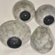 Set of 4 hand-painted bamboo salad bowls