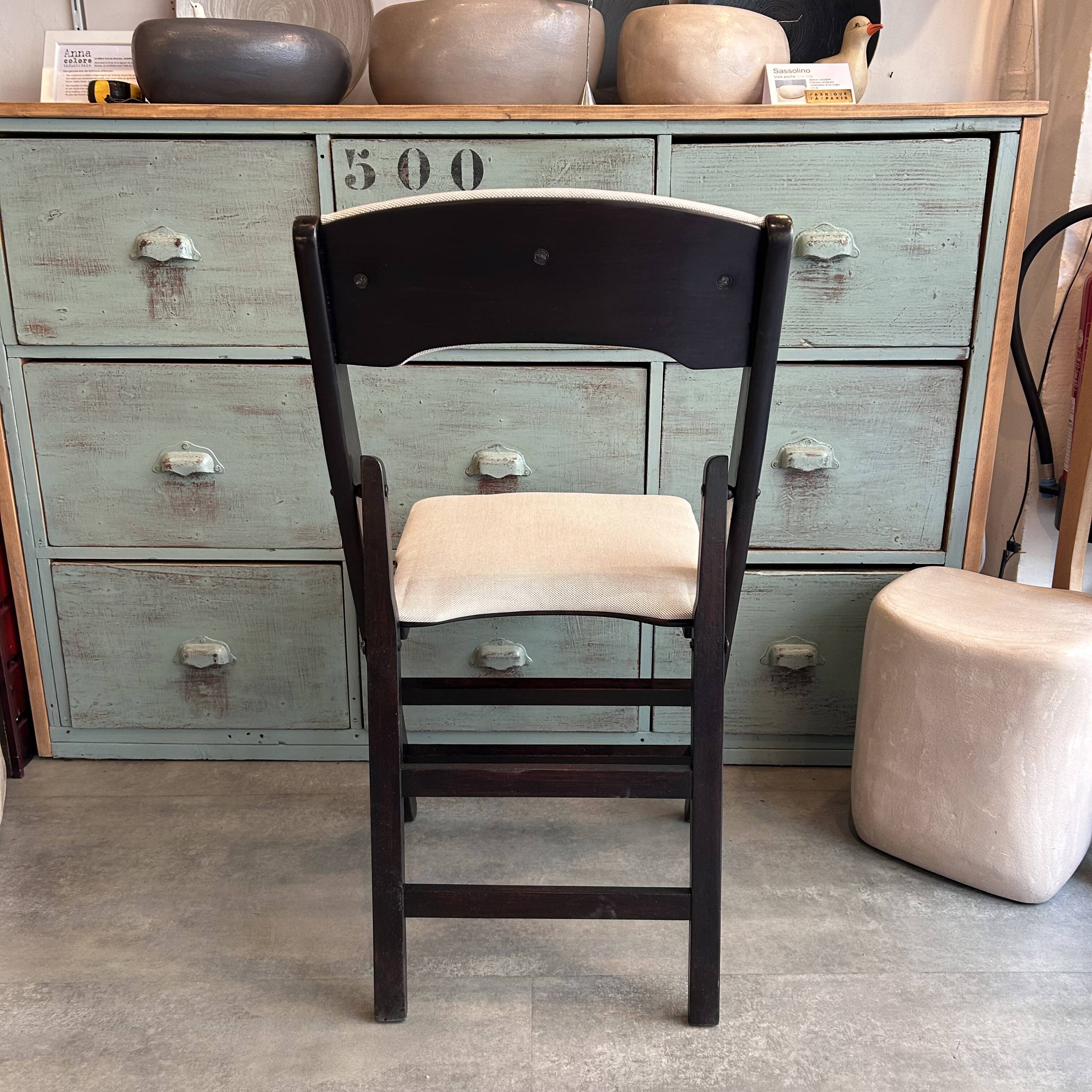 Vintage re upholstered folding chair