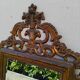 Old large Louis XV style mirror, stucco, wood, resin, beveled