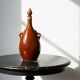 Vintage brown ceramic bottle, flask or canteen from the 1950s-60s.