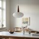 Vintage suspension light in opaline by Louis Kalff for Philips from 1968.