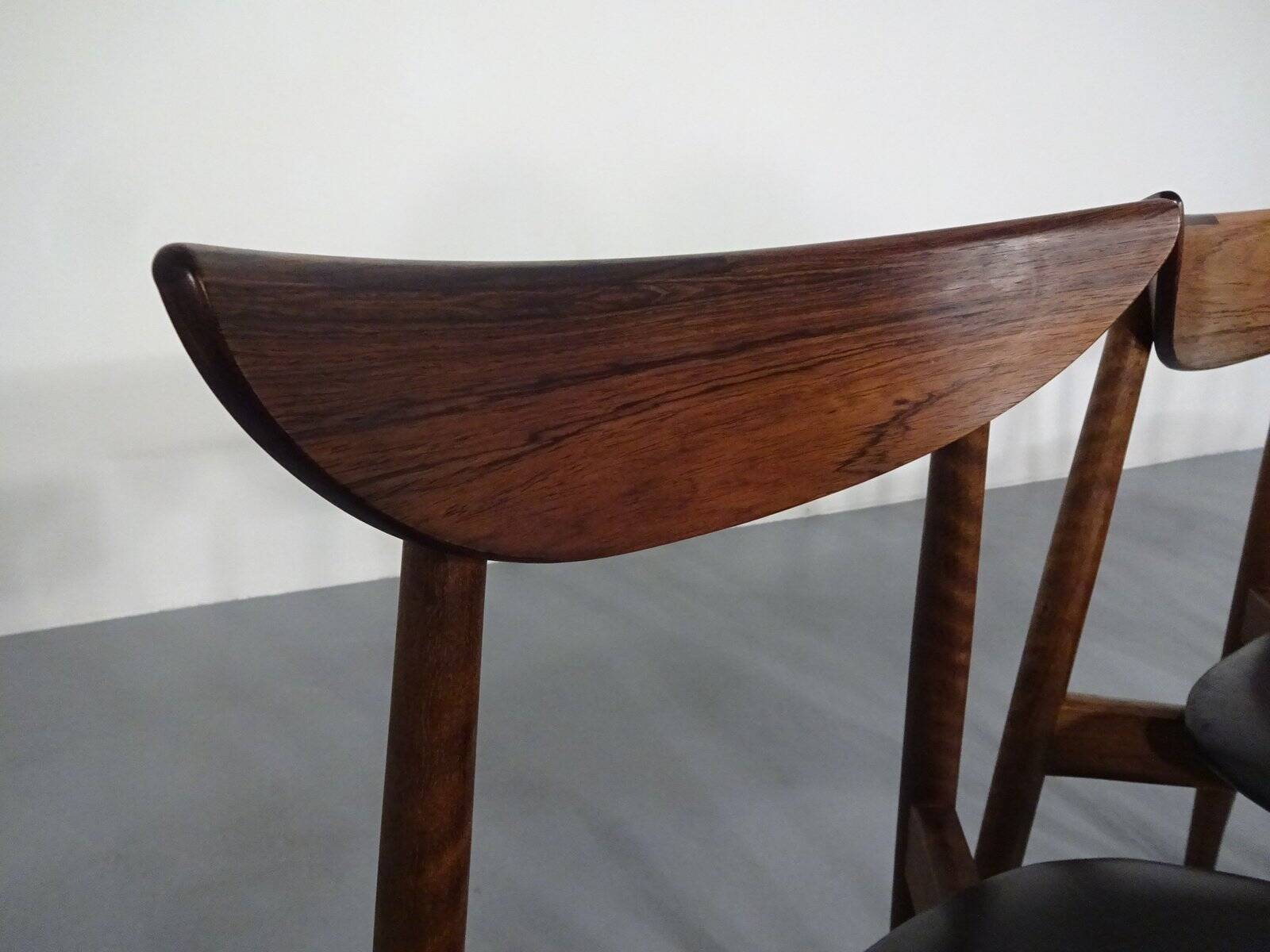 Rosewood dining chairs by Harry Østergaard for Randers Møbelfabrik, Denmark, 1960s, set of 4.