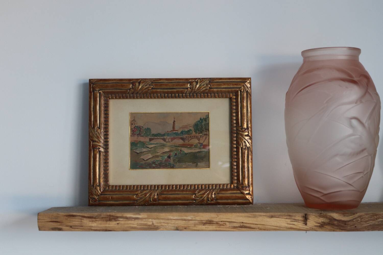 Small old landscape painting