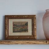Small old landscape painting
