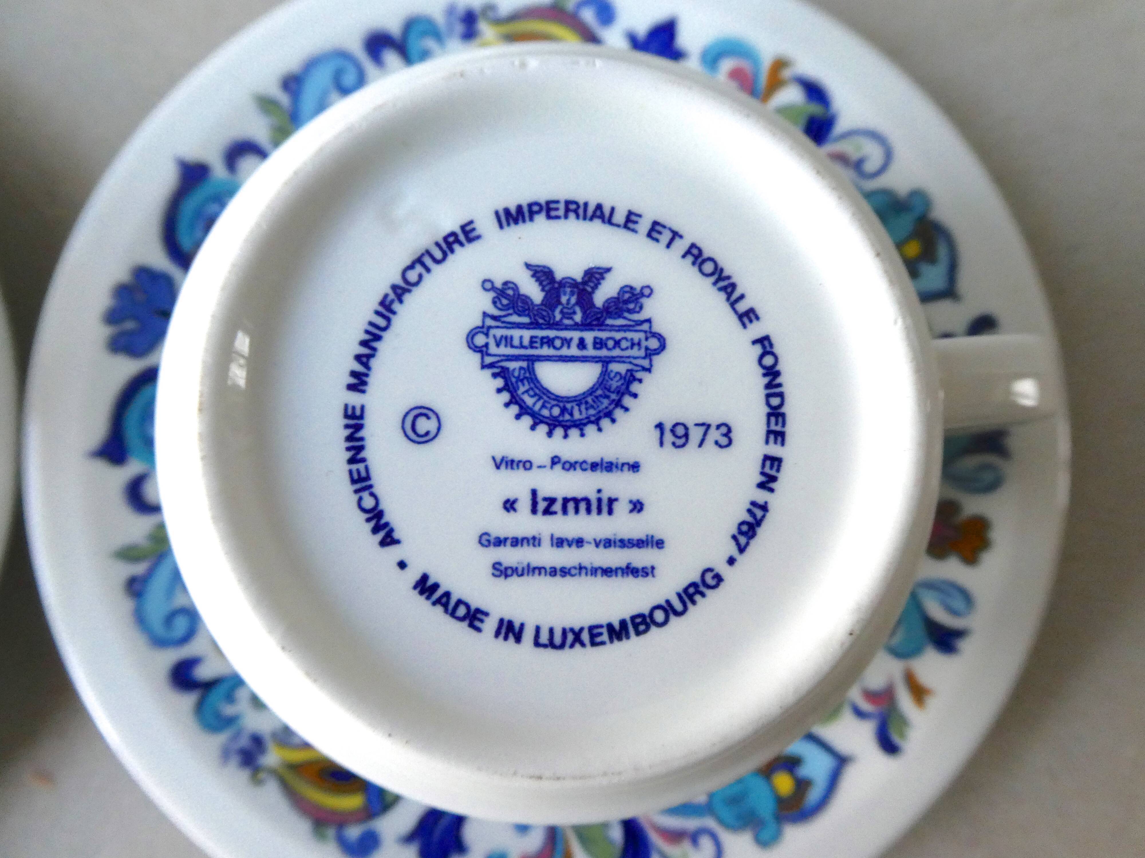 4 cup and sub cup set, Villeroy - Boch, model Izmir