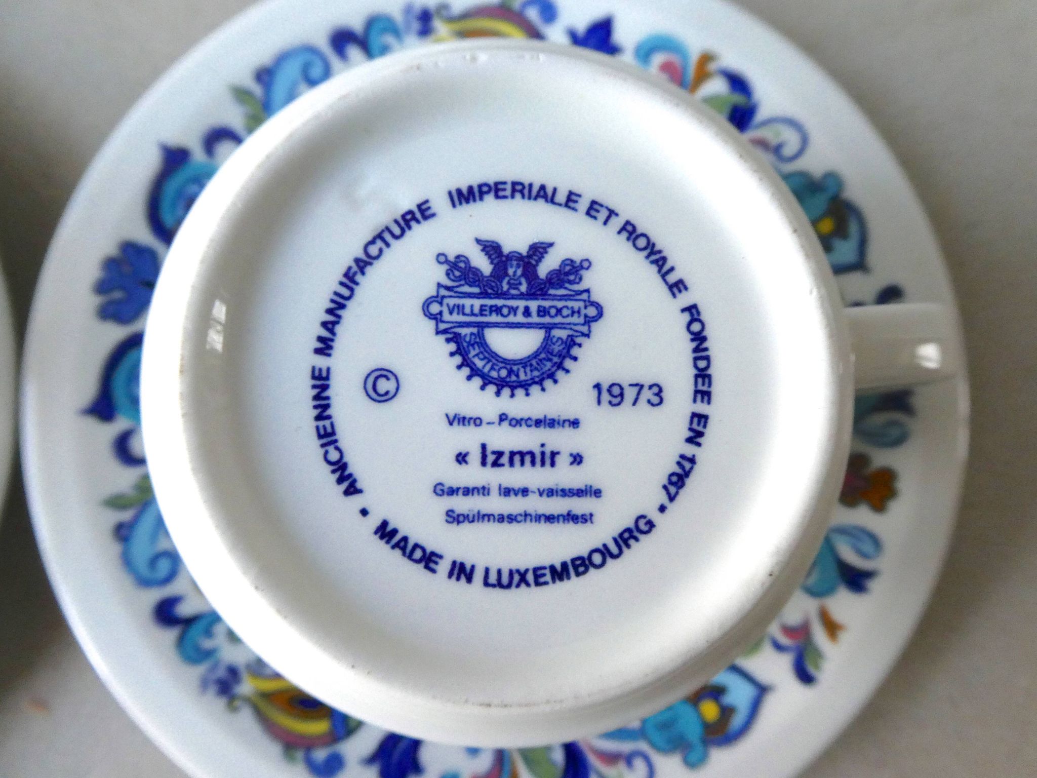 4 cup and sub cup set, Villeroy - Boch, model Izmir