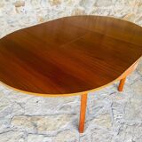 Extendable dining table in teak, butterfly extension by Van Pelt circa 1960.