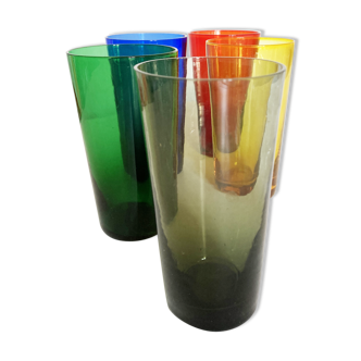 Produit BHV set de 5 verres 1960 multicolores