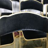 10 foldable black velvet event chairs
