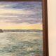 Oil painting knife beach sea sunset cliff signed canda