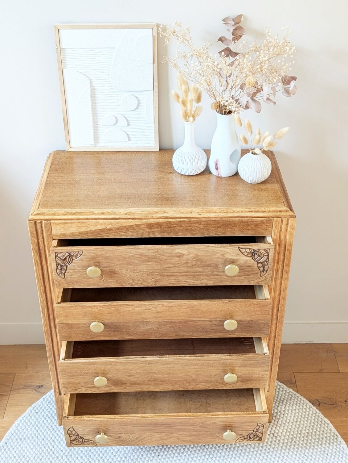 Commode Art Déco chêne rénovée