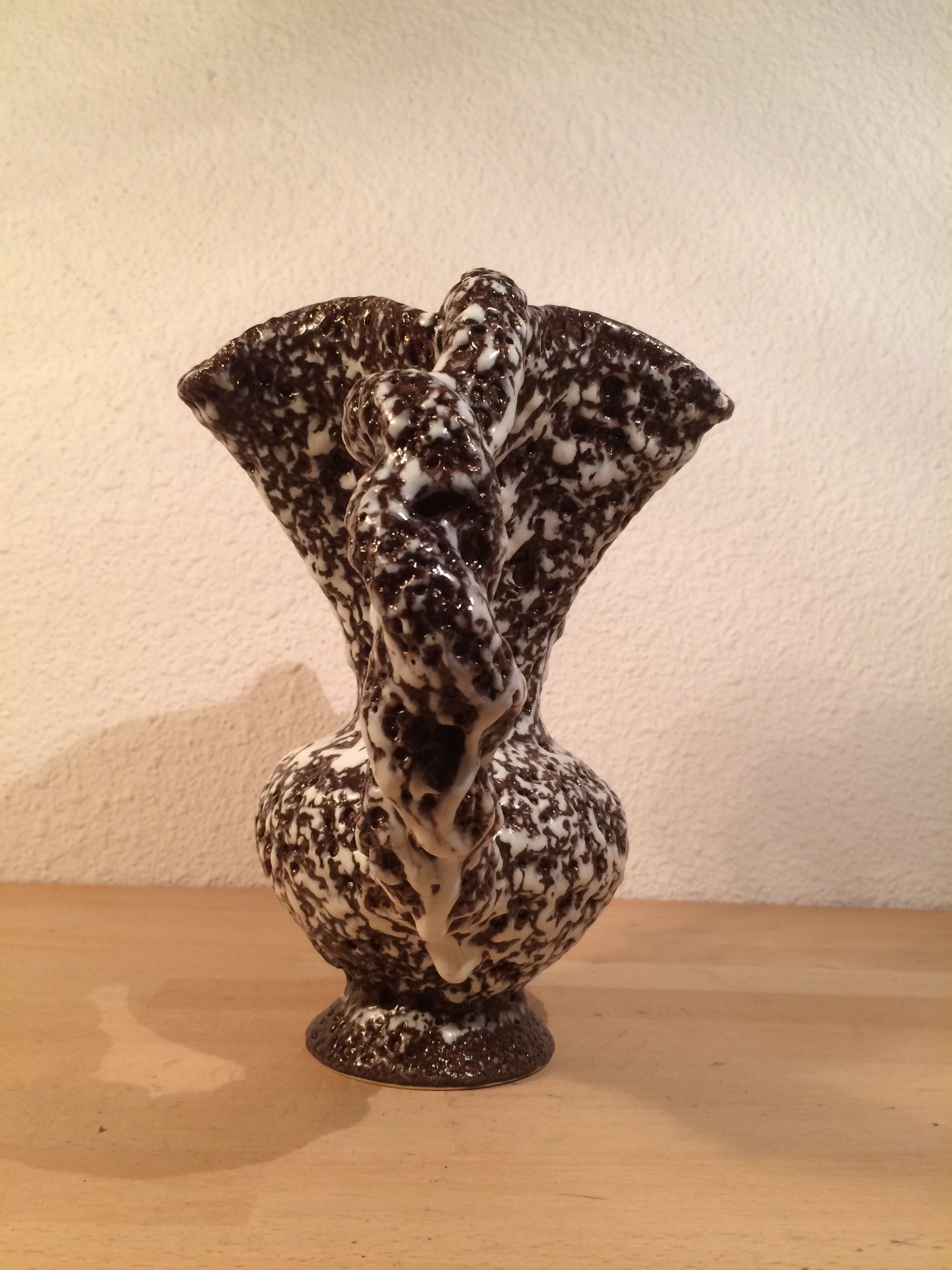 Marius Giuge vase in Vallauris, fat lava ceramic