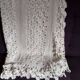 Hand crochet stitch white cotton bedspread
