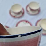 Set of 6 Antique Cups and Saucers