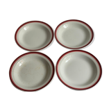 4 vintage HBCM plates