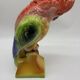 Large Cockatoo Saint-Clément France Hand-Painted Ceramic Tropical Bird