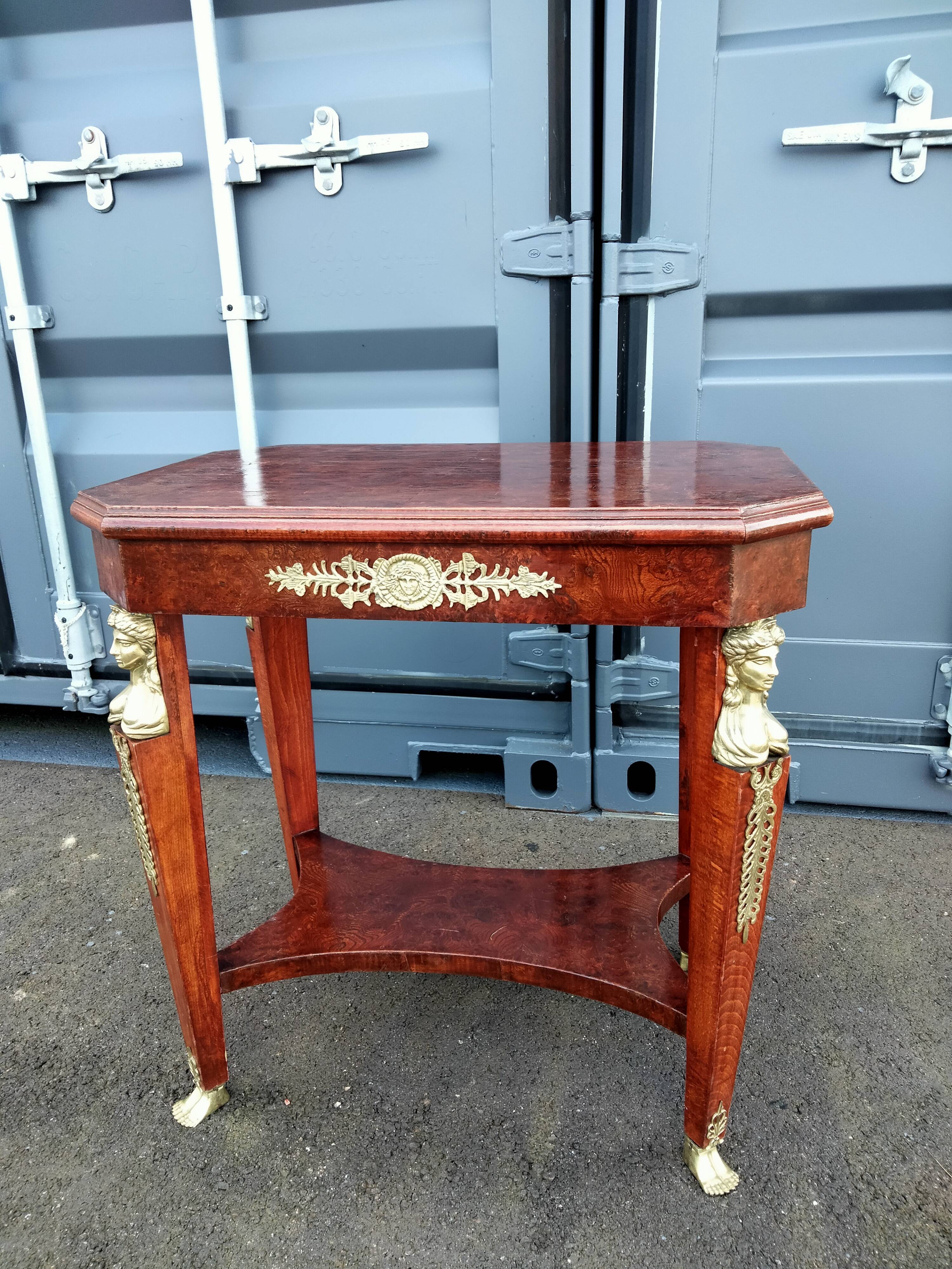 Table gueridon old decoration bronze empire