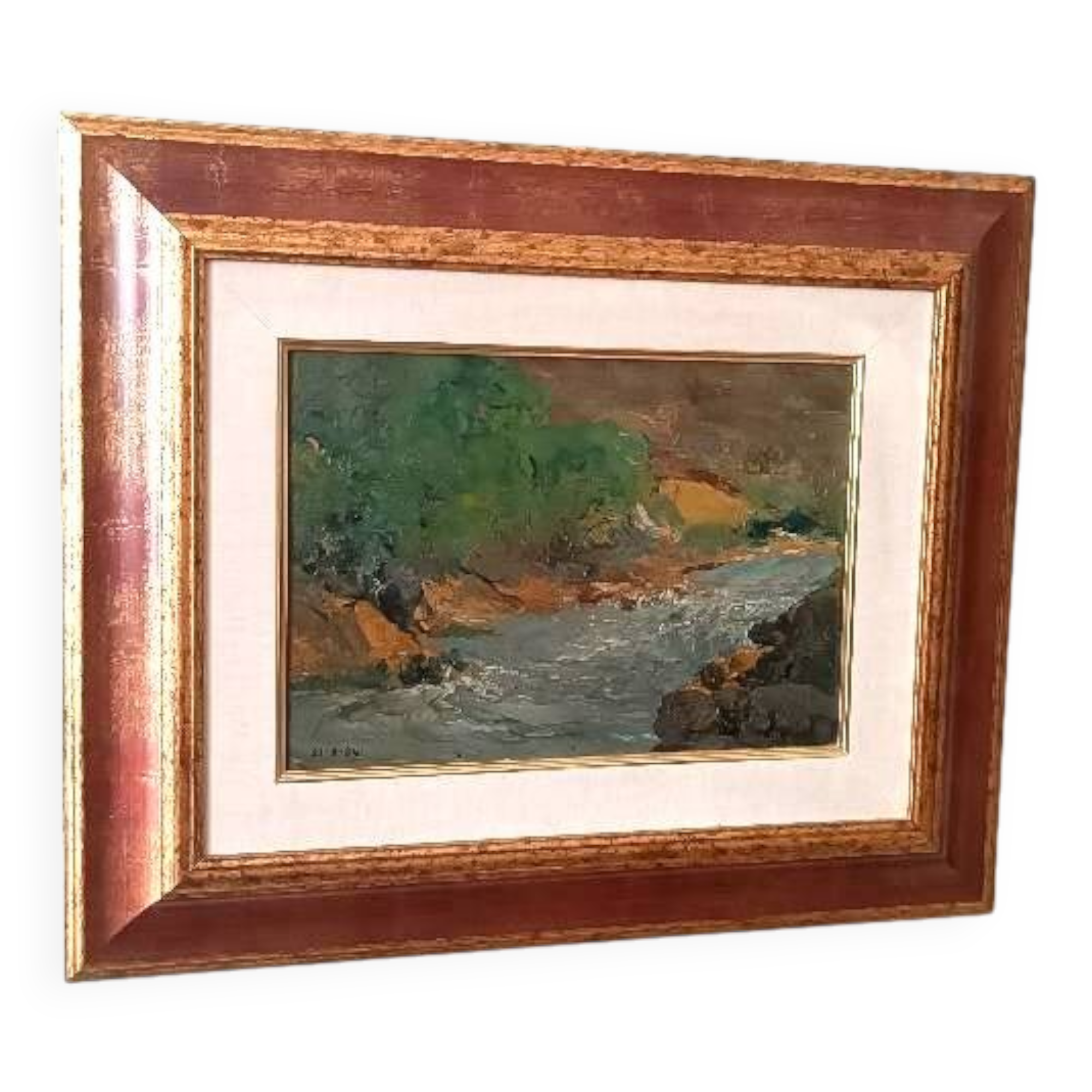 Oil painting on cardboard, dated and unsigned, late 19th century, Italian school