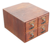 French oak card index cabinet with four drawers – circa 1910
