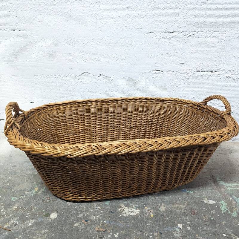 Large woven wicker basket