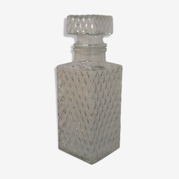 Chiseled glass carafe