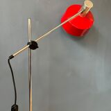 Adjustable red floor lamp