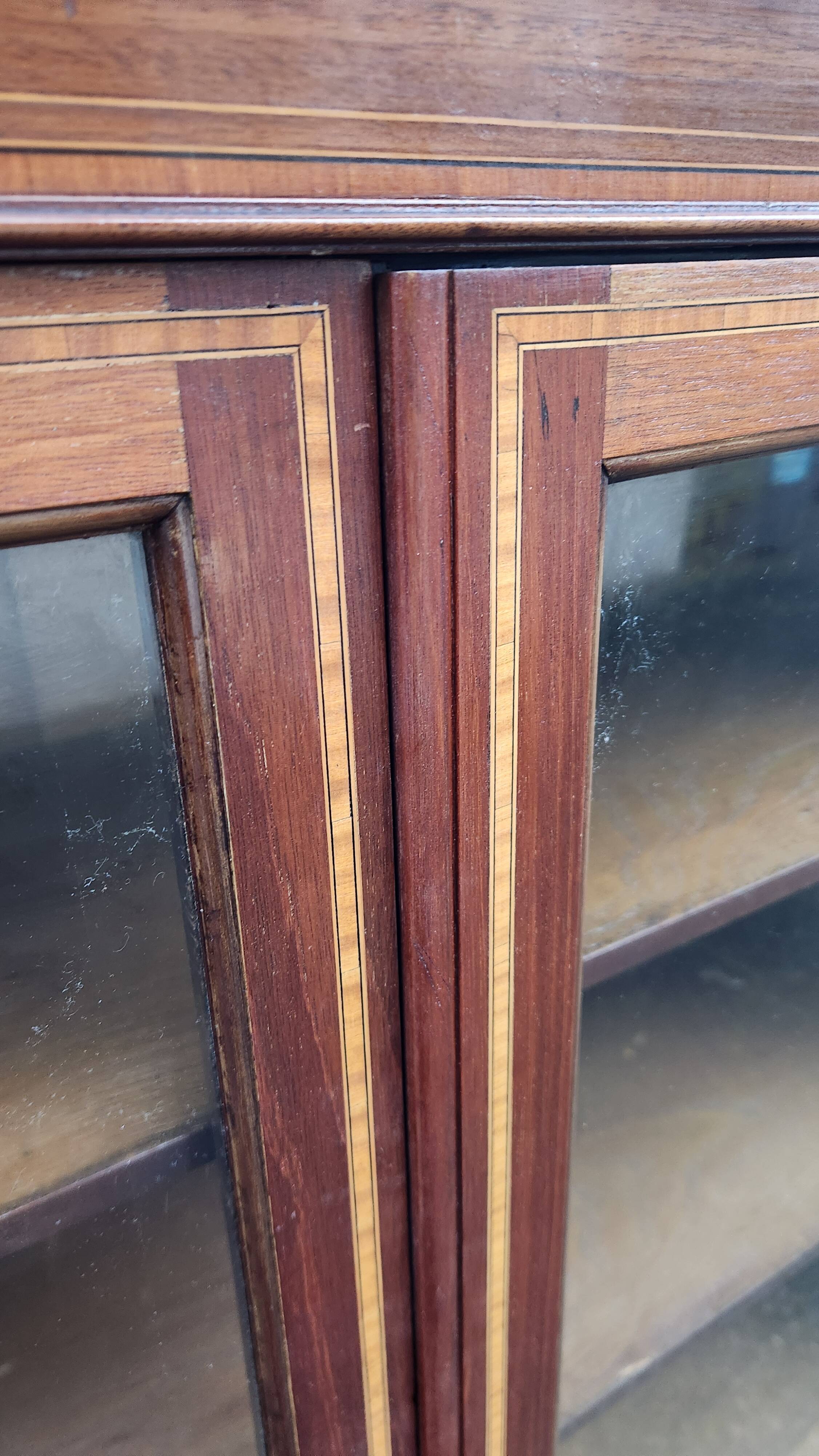 Antique glass-fronted Louis XVI library
