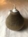 Pendant light with dark beige braided wire vintage 70s