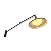 Yellow & grey Wim Rietveld 'Panama' wall lamp 4050 for Gispen 1955s Dutch design