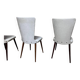 Serie de 6 chaises Baumann modèle Essor en simili cuir blanc