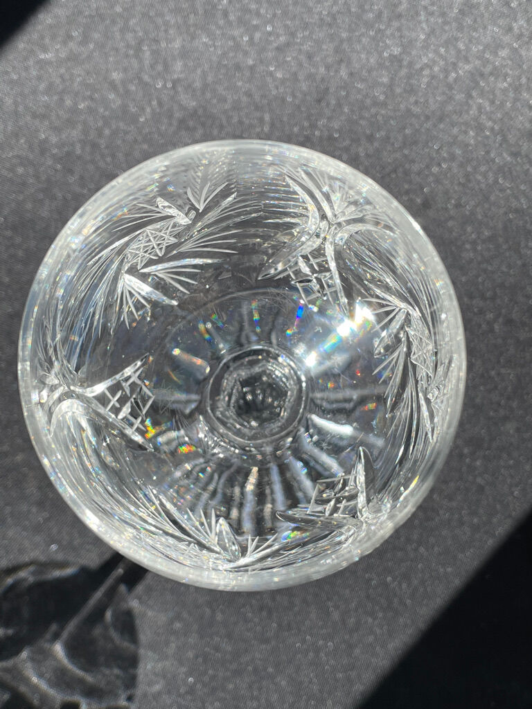 Cristal de Bohème - Verres à eau ou à vin (6) - Moderne milieu de siècle - Cristal taillé main