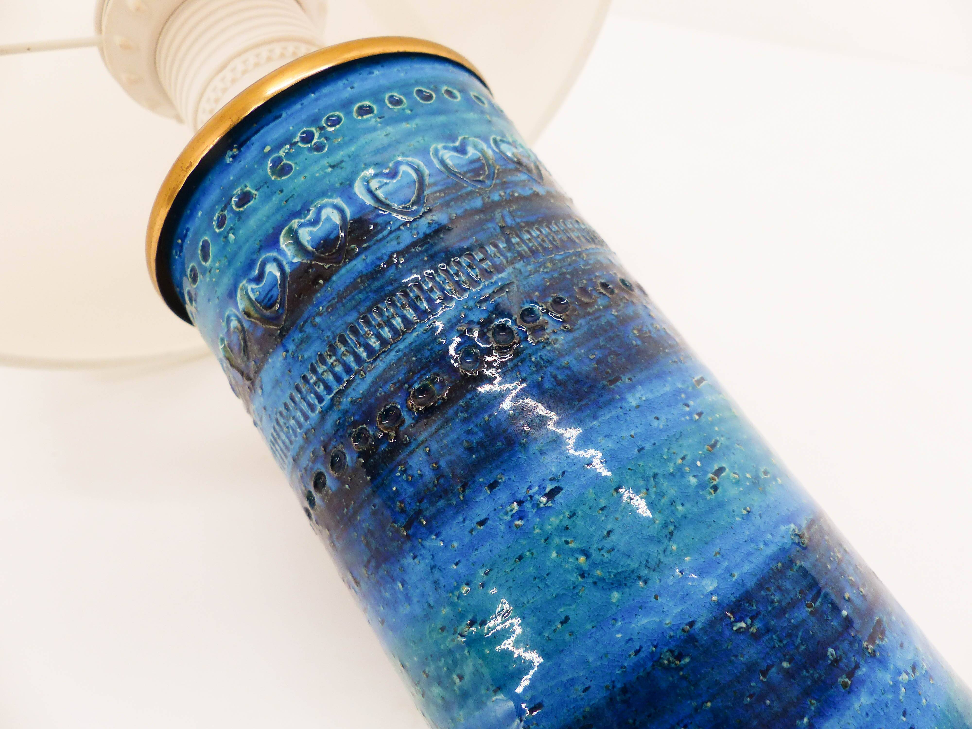 Rimini blue roller lamp Aldo Londi for Bitossi 1960