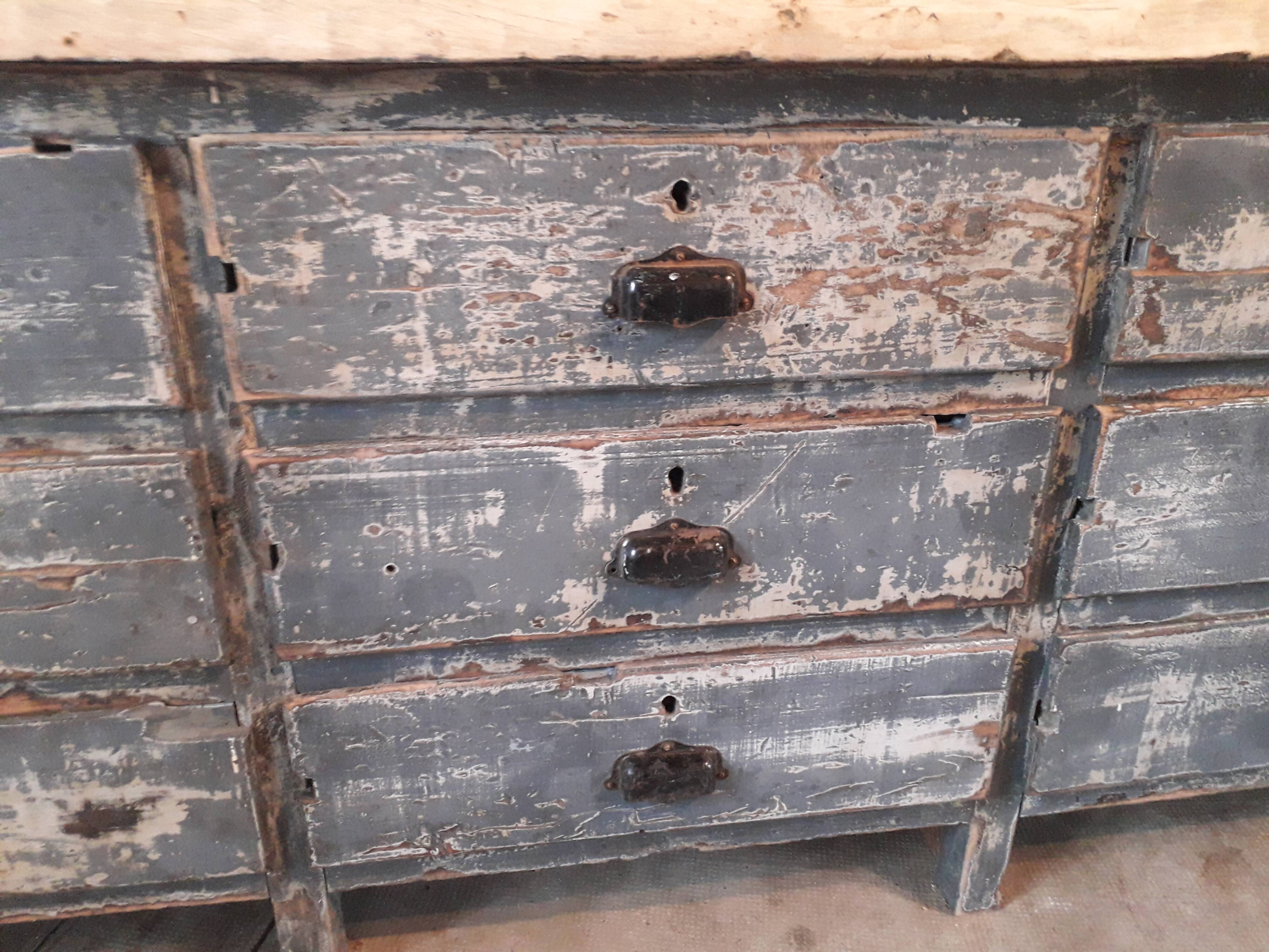 Bank of drawers